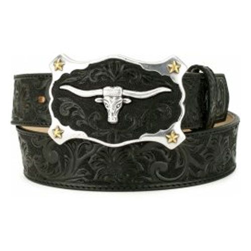 Justin Black Classic Longhorn Belt