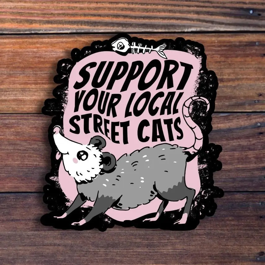Sticker Horse Support Your Local Street Cats