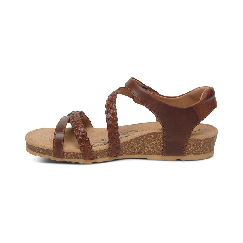Aetrex Jillian Q Braid Walnut