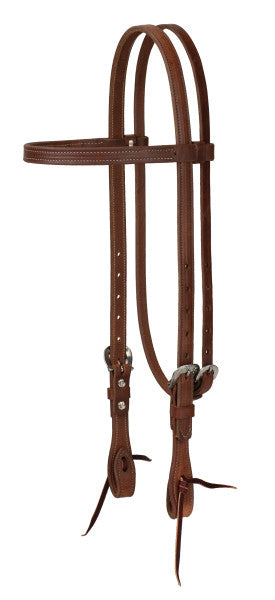 Weaver Floral Browband Headstall Russet