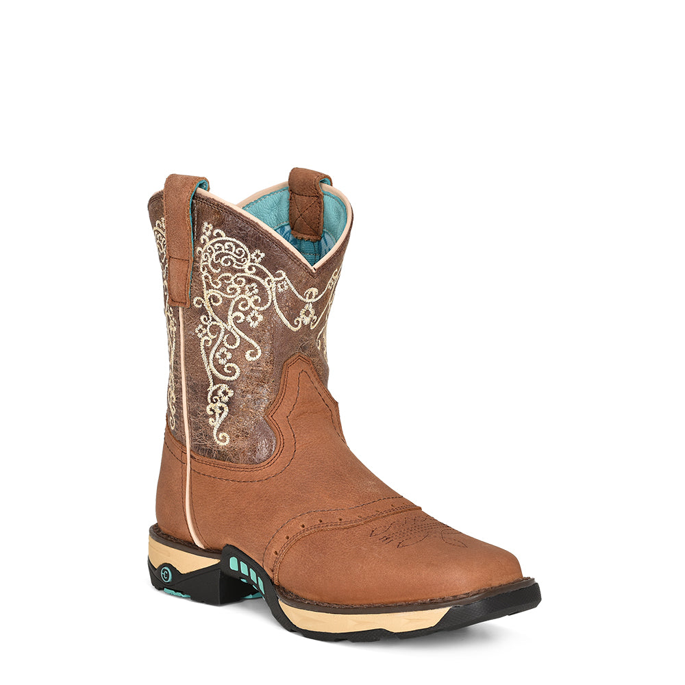 Corral Farm and Ranch Brown/White Stitch