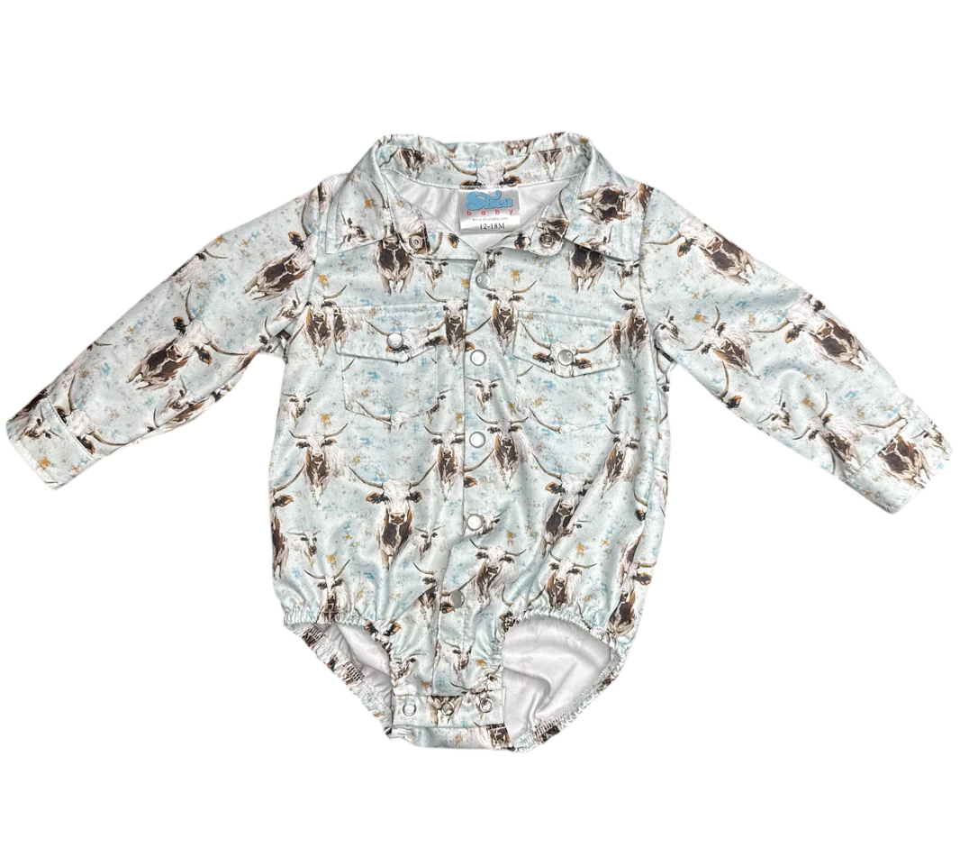 Shea Baby Longhorn Long Sleeve Pearl Snap