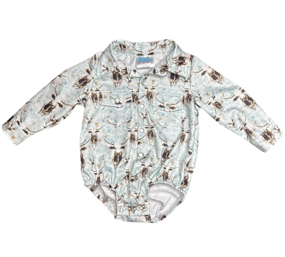 Shea Baby Longhorn Long Sleeve Pearl Snap