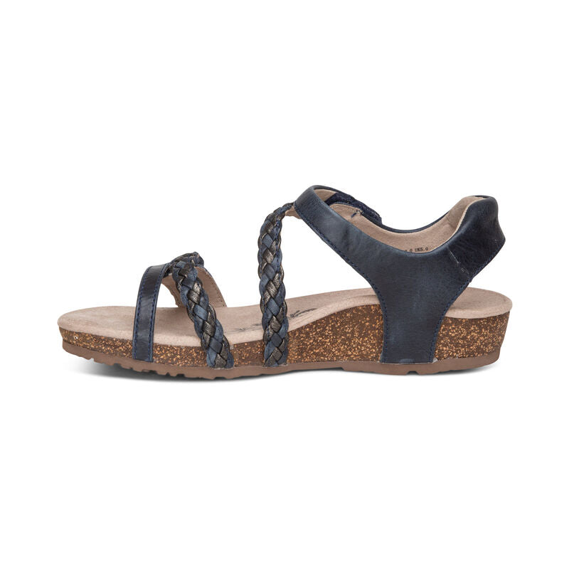 Aetrex Jillian Q Braid Navy