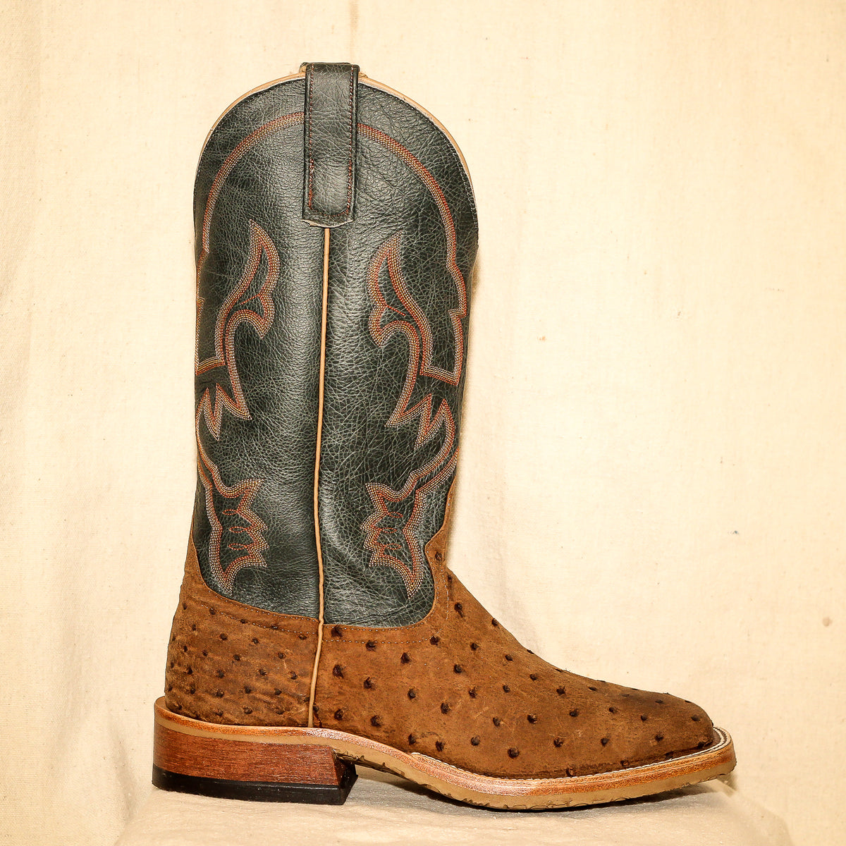 Anderson Bean Rum Brown Mojave Ostrich Discontinued Leather