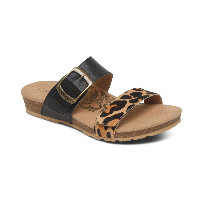 Aetrex Daisy Slide Leopard