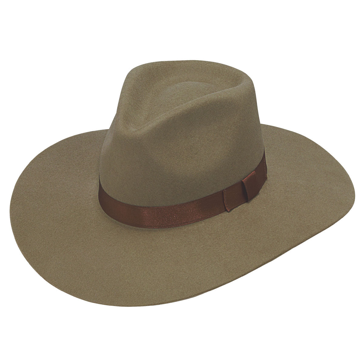 Twisted Pinch Front Wool Hat Olive