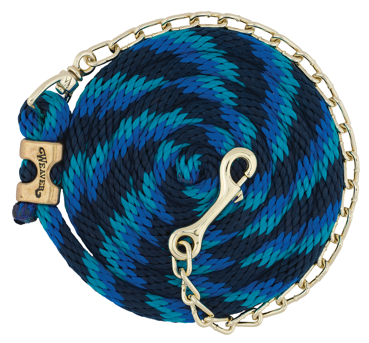 Weaver Poly Lead Rope With Brass Plated Swivel Chain