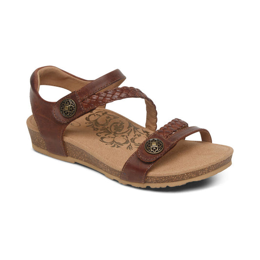 Aetrex Jillian Q Braid Walnut