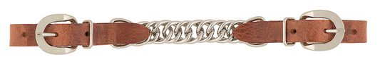 Weaver Harness Leather Single Flat Link Chain Curb Strap