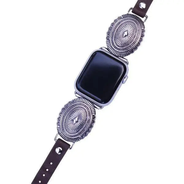 Snowing West Western Large Concho Apple Watch Band