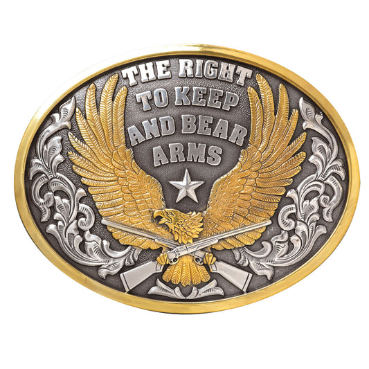 Nocona Gold Eagle Bear Arms Buckle