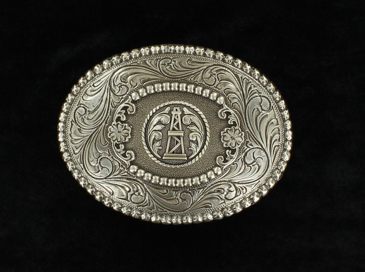 Nocona Silver Oil Rig Buckle