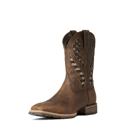 Ariat Hybrid VentTek Distressed Brown/Flag