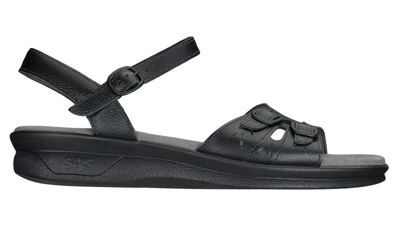 SAS Duo Quarter Strap Sandal Black Black