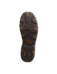 Twisted X Slip on Oiled Saddle/Brown Basket Weave