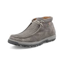 Twisted X CellStretch Chukka Grey Basketweave