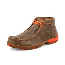 Twisted X Chukka Bomber Brown/Orange Accents