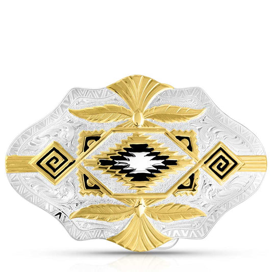 Montana Scalloped Southwest Gold Buckle