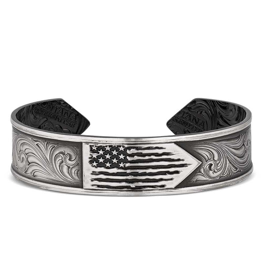 Montana American Made Flag Cuff Bracelet
