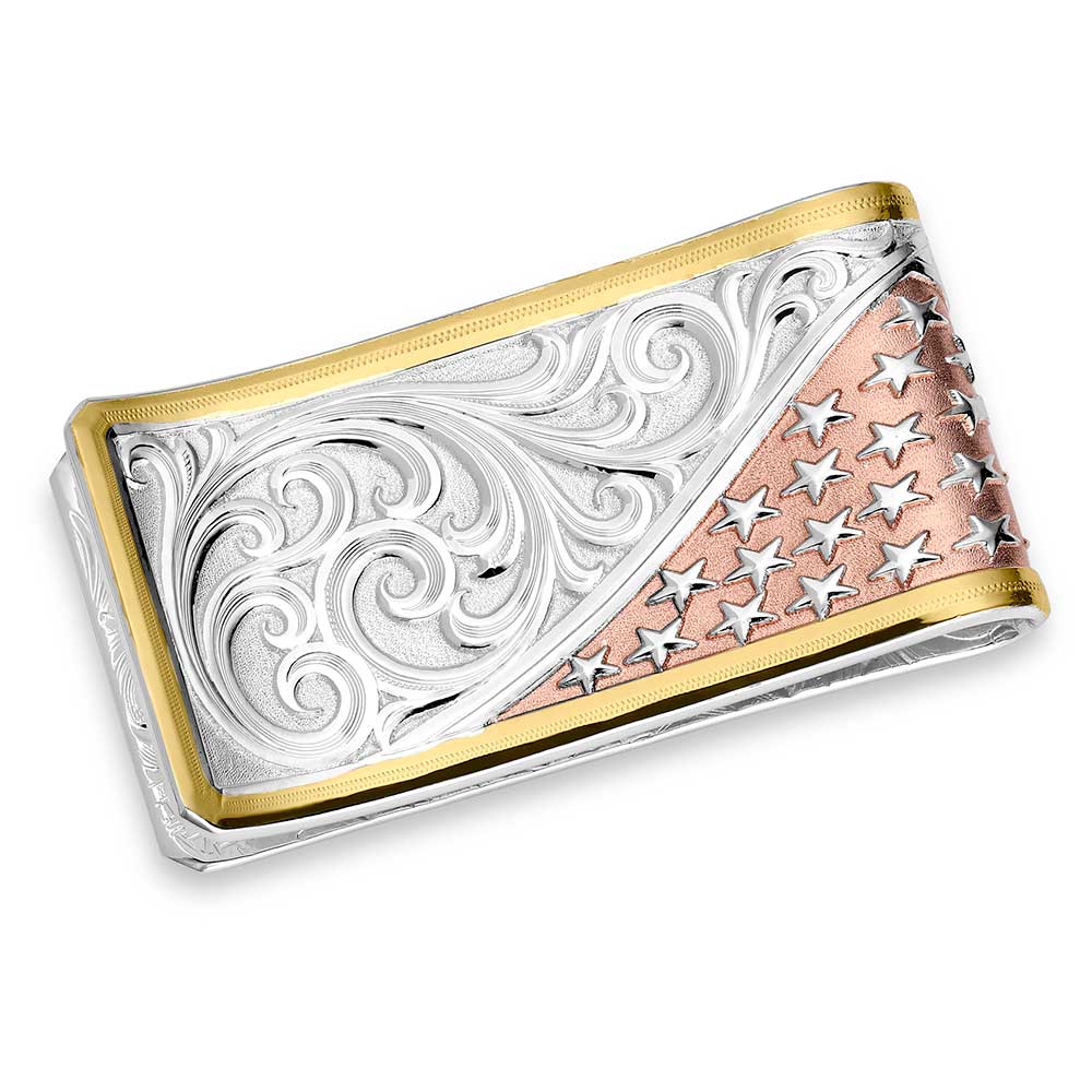 Montana American Made Flag Eagle Money Clip