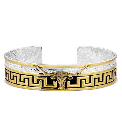 Montana Sunrise Mesa Longhorn Cuff Bracelet
