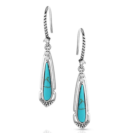 Montana Radiant Stream Turquoise Earrings