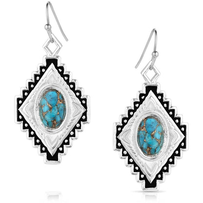 Montana Diamond of the West Turquoise Earrings