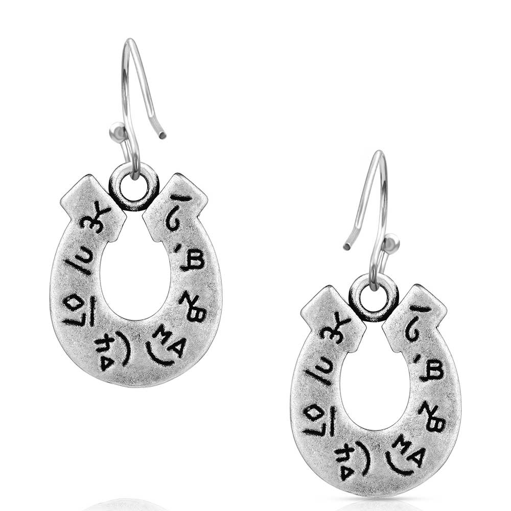 Montana Inner Turquoise Horseshoe Earrings