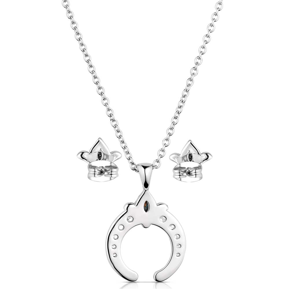 Montana Simple Squash Blossom Crystal Jewelry Set