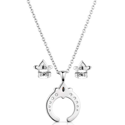 Montana Simple Squash Blossom Crystal Jewelry Set