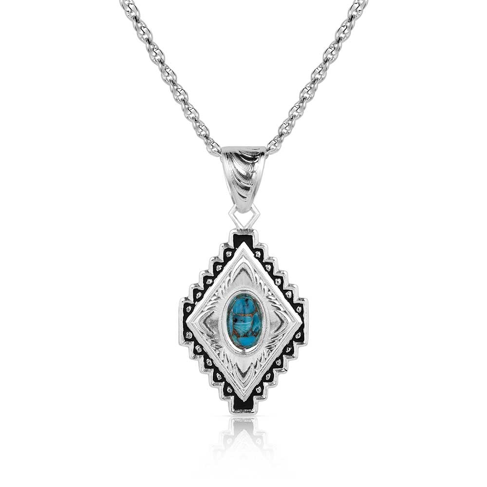 Montana Aztec Diamond Silver Necklace