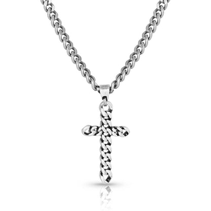 Montana Braided Cross Necklace