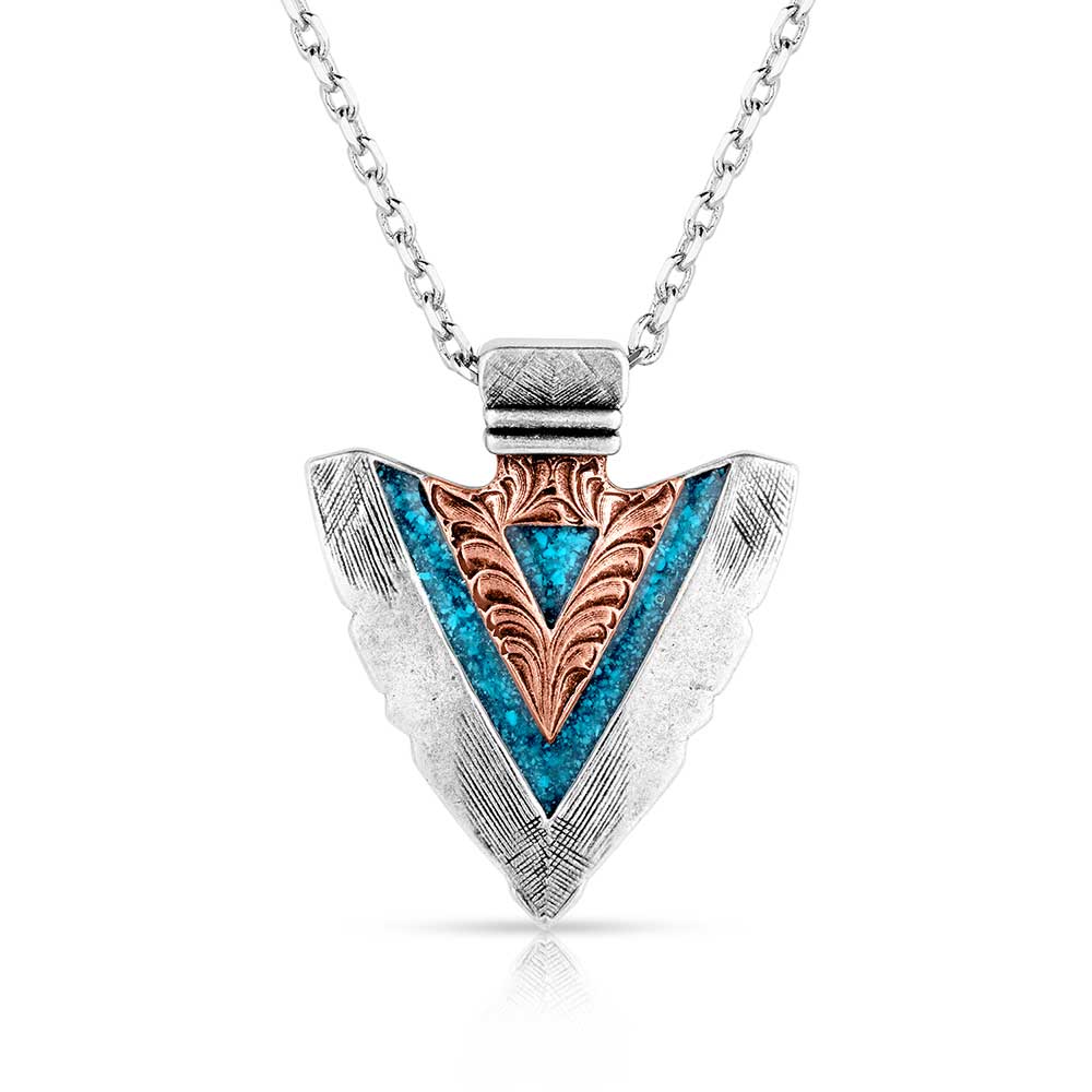 Montana Light Turquoise Arrowhead Necklace