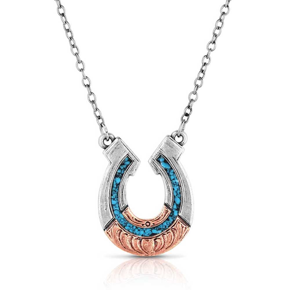 Montana Inner Turquoise Horseshoe Necklace