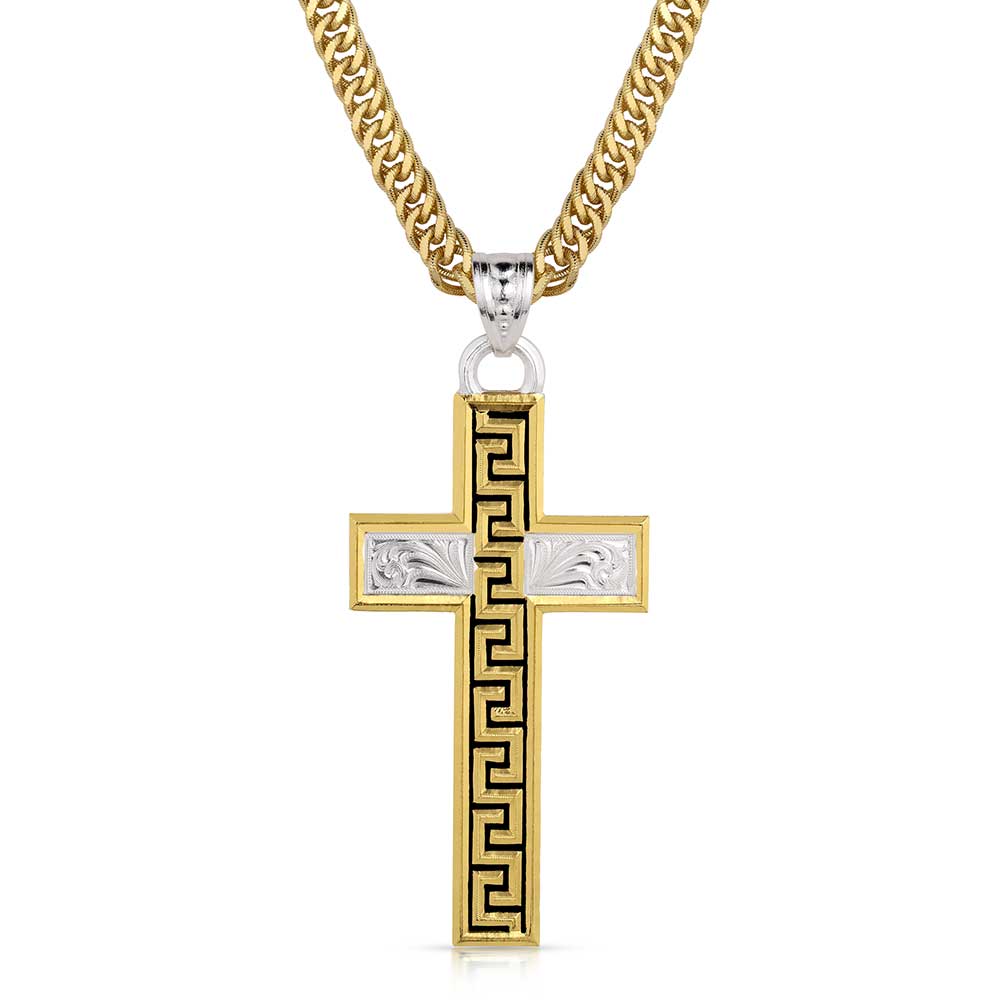 Montana Sunrise Mesa Cross Necklace