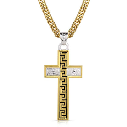 Montana Sunrise Mesa Cross Necklace