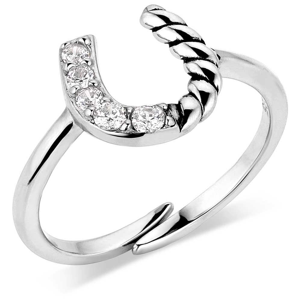 Montana High Tides Roping Luck Crystal Ring