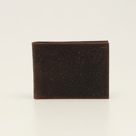 Ariat Pebbled Brown Bifold Wallet