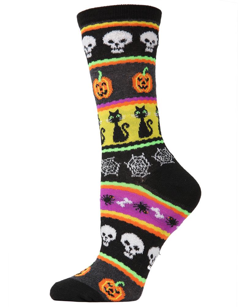 MeMoi Festive Halloween Black Crew