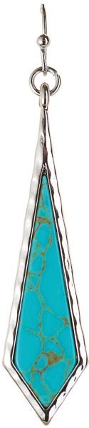 Rain Silver Edge TQ Stone Kite Earring