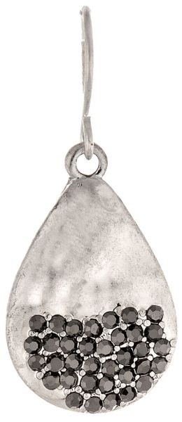 Rain Silver Pave Teardrop Earring