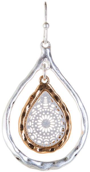 Rain Open Teardrop Filigree Earring