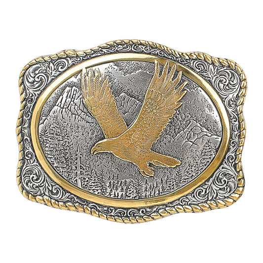 Nocona Gold Flying Eagle Belt Buckle