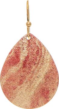 Rain Gold/Pink Sparkle Teardrop Earring