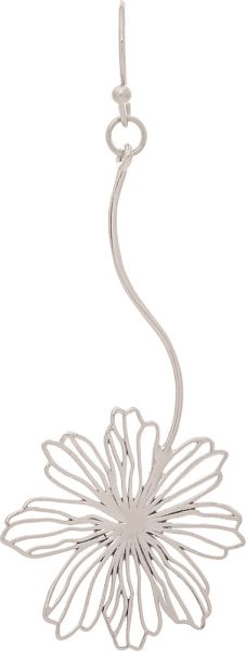 Rain Silver Filigree Flower Drop Earring