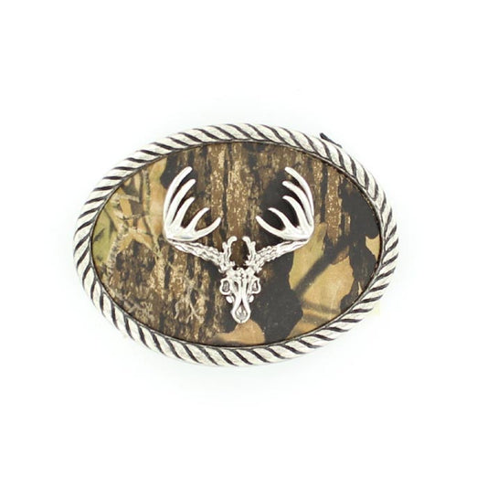 Nocona Camo Buck Skull Buckle