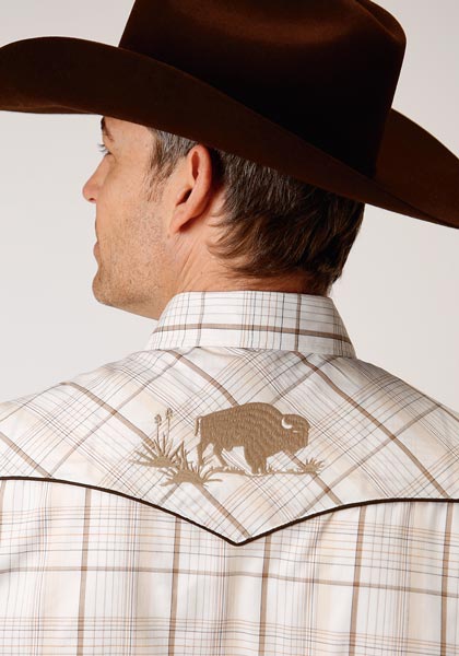 Roper Tan/Cream Buffalo Back Snap KS