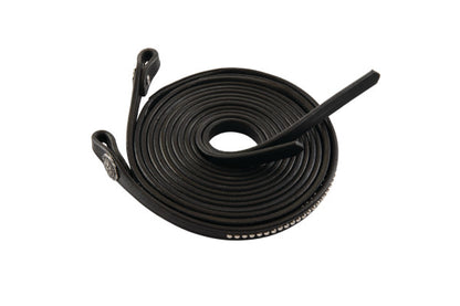 Weaver Back In Black Split Reins 5/8" x 8'
