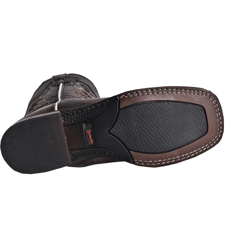 Laredo Spellbound Studded Distressed Black Square Toe